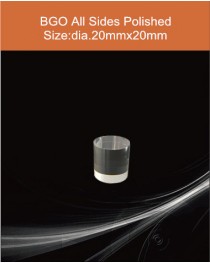 BGO scintillator,Bismuth Germanate Scintillation Crystal,  BGO crystal, Bi4Ge3O12 scintillator, diameter 20mm x 20mm